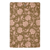 Roze en bruin Floral Pattern Mini Klembord (Achterkant)