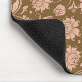 Roze en bruin Floral Pattern Muismat (Hoek)