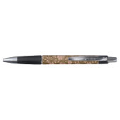 Roze en bruin Floral Pattern Pen (Achterkant)