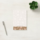 Roze en bruin Floral Pattern Post-it® Notes (Kantoor)