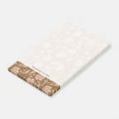Roze en bruin Floral Pattern Post-it® Notes (Schuin)