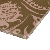 Roze en bruin Floral Pattern Snijplank (Hoek)