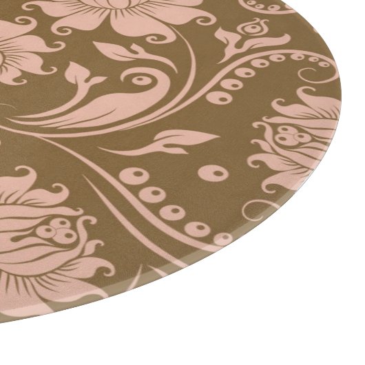 Roze en bruin Floral Pattern Snijplank (Hoek)