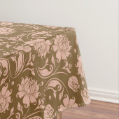 Roze en bruin Floral Pattern Tafelkleed (Voorbeeld)