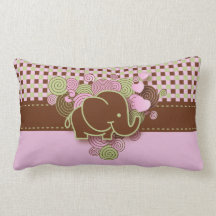 Roze en bruin geborsteld Baby olifant