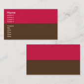 Roze en bruin gestreept Visitekaartje (Voorkant / Achterkant)
