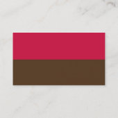 Roze en bruin gestreept Visitekaartje (Achterkant)