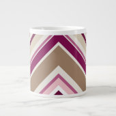 Roze en bruin grote koffiekop (Voorkant)