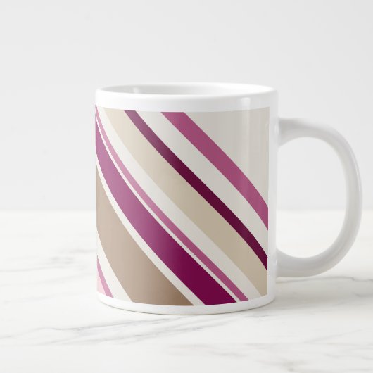 Roze en bruin grote koffiekop (Rechts)