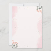 Roze en Bruin Illustratief Baby shower Uitnodiging (Achterkant)