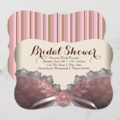 Roze en bruin korset Vrijgezellenfeest Kaart (Voorkant / Achterkant)