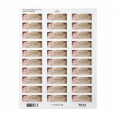 Roze en Bruin Kruisadres Etiket (Full Sheet)