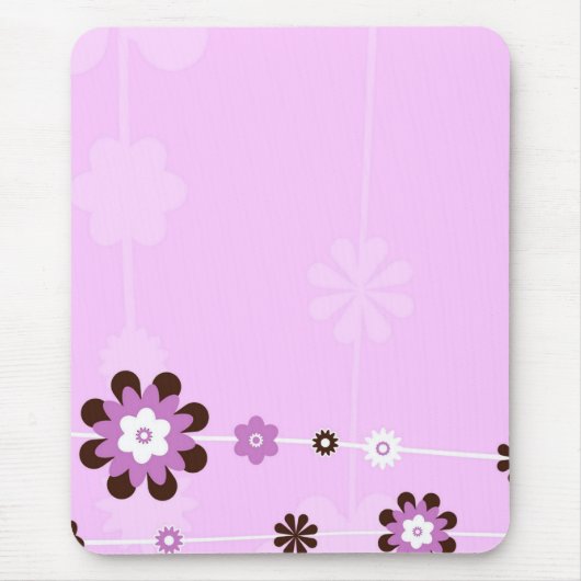 Roze en bruin meisje Mousepad Muismat (Voorkant)