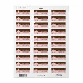 Roze en bruin met een etiket van het Adres van de (Full Sheet)