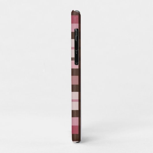 Roze en Bruin Plaid Licht Nood Case-Mate iPhone Case (Achterkant/links)