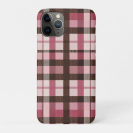 Roze en Bruin Plaid Licht Nood Case-Mate iPhone Case