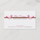 Roze en bruin Sakura Visitekaartje (Voorkant)