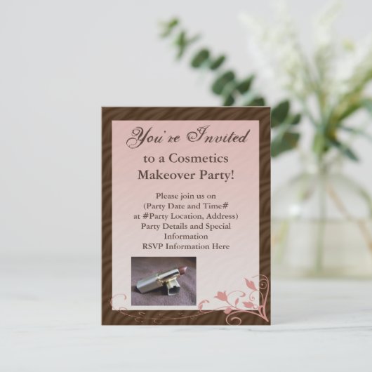 Roze en bruin strijkijs kaart (Staand voorkant)