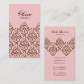 Roze en bruin  Visitekaartje (Voorkant / Achterkant)