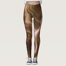 Roze en bruin water met een verfijnde Spandex-Legg Leggings