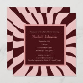 Roze en bruin Zebra Kaart (Voorkant / Achterkant)