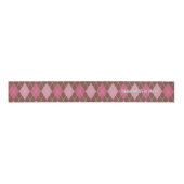 Roze en bruine argyle Pattern Knit - Optionele tek Grosgrain Lint (Voorkant)