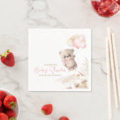 Roze en bruine Baby shower van Teddy Bear Servet (Insitu)