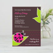 Roze en bruine babyluiers kaart (Staand voorkant)