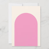 Roze en Bruine Beer Baby Shower Kaart (Achterkant)