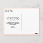 Roze en bruine bloemen & Birdcages Hartelijk dank Briefkaart (Achterkant)