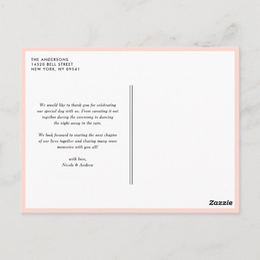 Roze en bruine bloemen & Birdcages Hartelijk dank Briefkaart (Achterkant)