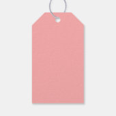 Roze en Bruine Bloemenkrans Trouwen Dank u Cadeaulabel (Achterkant)