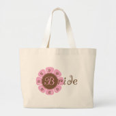 Roze en bruine bloemkool overhemden en cadeaus grote tote bag (Voorkant)