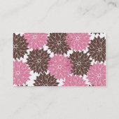 roze en bruine bloesems Floral print Visitekaartje (Achterkant)