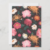 Roze en Bruine Boho Bloemen Brida Douche Kaart (Achterkant)
