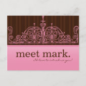 Roze en bruine Briefkaart (Voorkant)