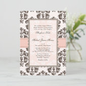 Roze en bruine bruine bruinvrouwen-weddenschappen kaart (Staand voorkant)