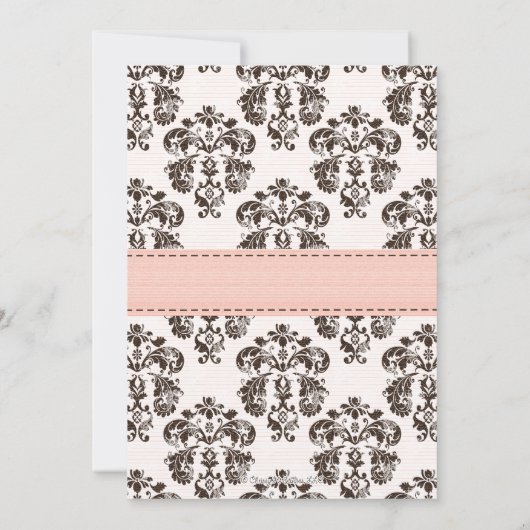 Roze en bruine bruine bruinvrouwen-weddenschappen kaart (Achterkant)