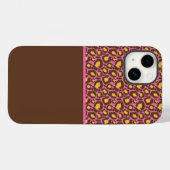 Roze en bruine Cheetah telefoontas Case-Mate iPhone Case (Achterkant (horizontaal))