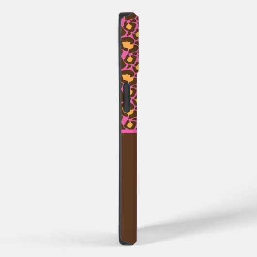 Roze en bruine Cheetah telefoontas Case-Mate iPhone Case (Achterkant / Rechts)