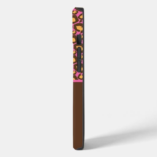 Roze en bruine Cheetah telefoontas Case-Mate iPhone Case (Achterkant / Links)
