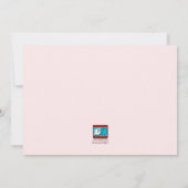 Roze en bruine Cherry Blossom Birthday Party Kaart (Achterkant)