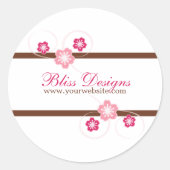 Roze en bruine Cherry Blossom Promo Stickers (Voorkant)