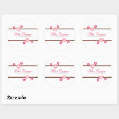 Roze en bruine Cherry Blossom Promo Stickers (Vel)