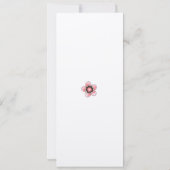 Roze en bruine Cherry Blossom Wedding Invite Kaart (Achterkant)