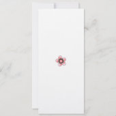 Roze en bruine Cherry Blossom Wedding Invite Kaart (Achterkant)