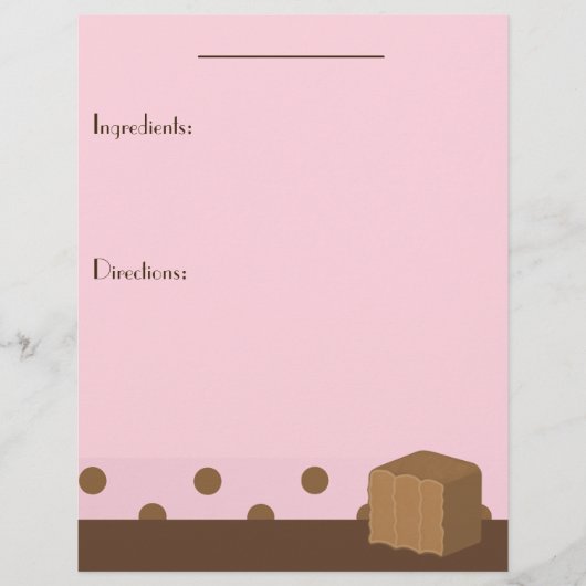 Roze en bruine chocolade bite Recippage (Voorkant)