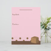 Roze en bruine chocolade bite Recippage (Staand voorkant)