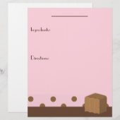 Roze en bruine chocolade bite Recippage (Voorkant / Achterkant)
