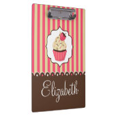 Roze en bruine crème met aangepaste naam klembord (Rechts)